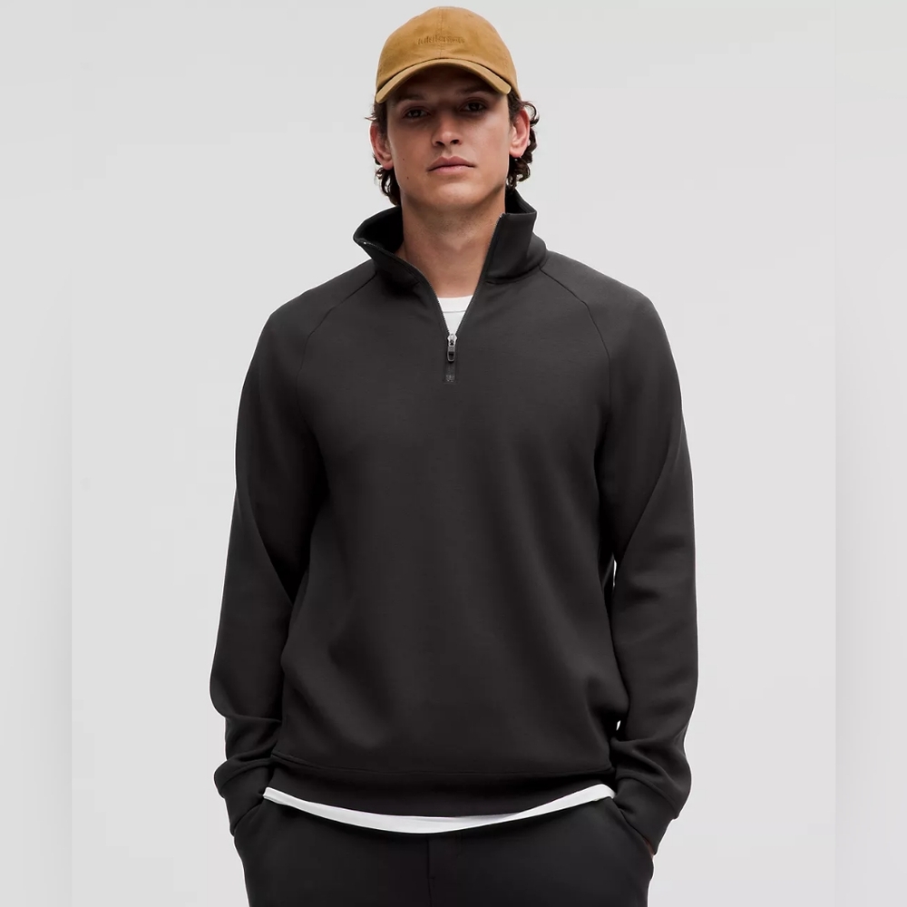 Men's Lululemon black Smooth Spacer Quarter Zip Size Large